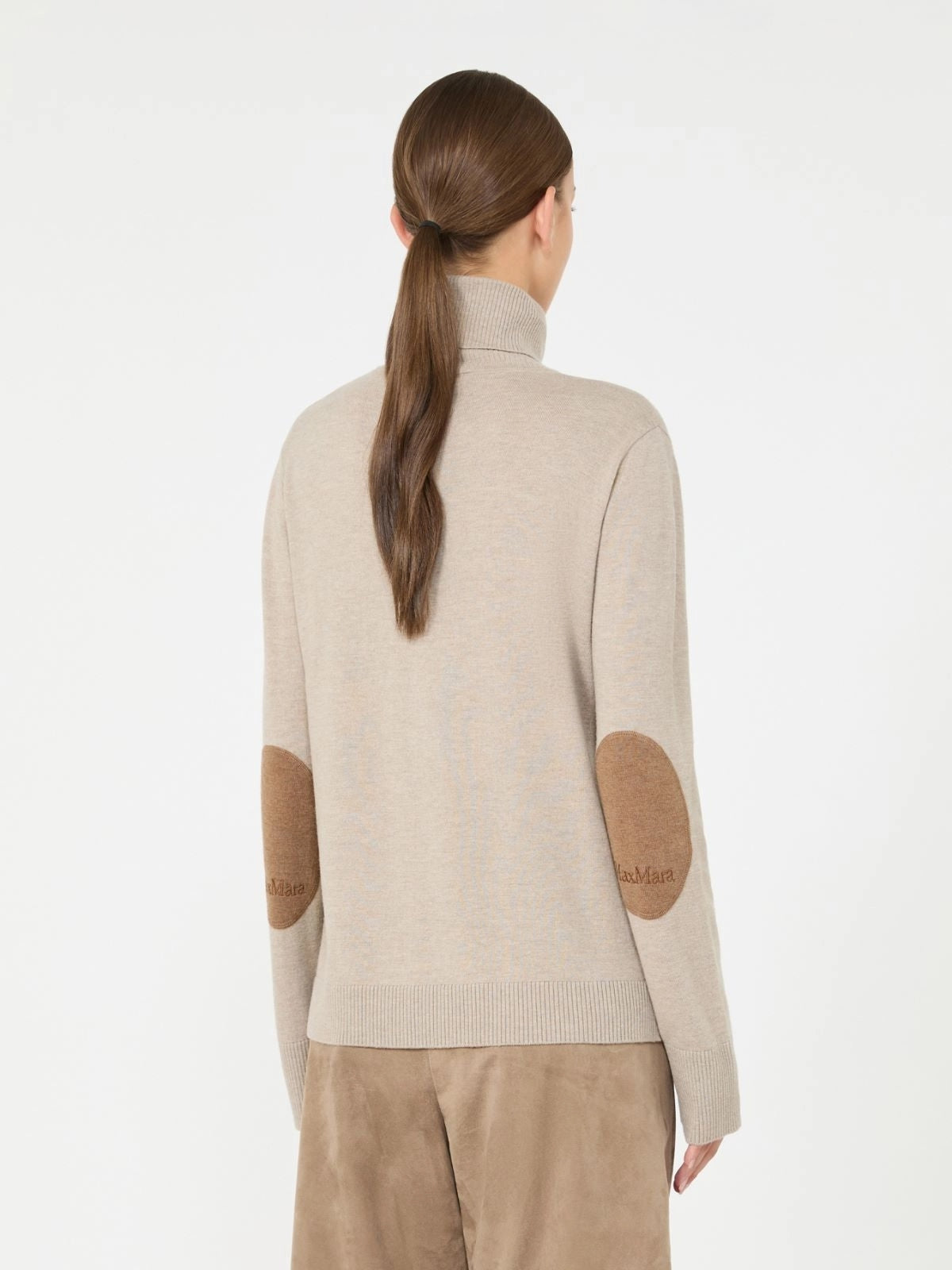 'S MAX MARA<BR/>Dolcevita in lana con toppe logate SMMALLEGRA 002 S MAX MARA