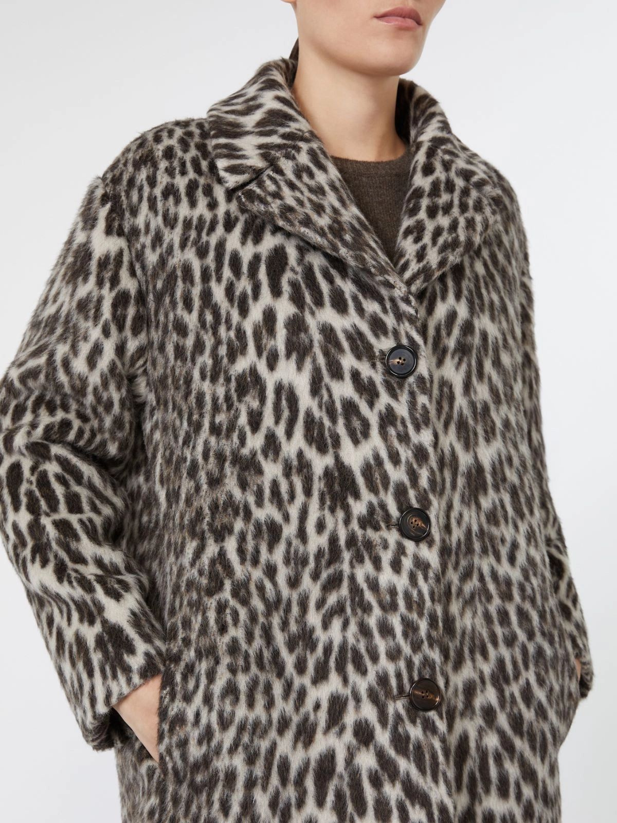 'S MAX MARA<BR/>Cappotto in jacquard dalla texture morbida - Ecru SMMATTILIA 001 S MAX MARA