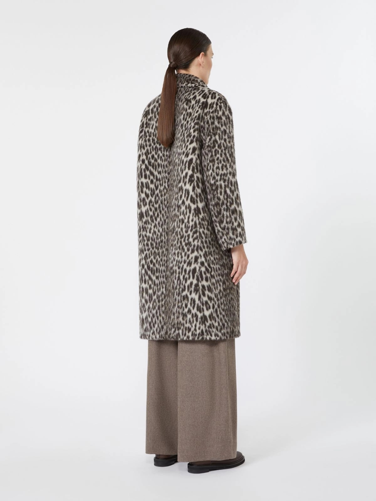 'S MAX MARA<BR/>Cappotto in jacquard dalla texture morbida - Ecru SMMATTILIA 001 S MAX MARA
