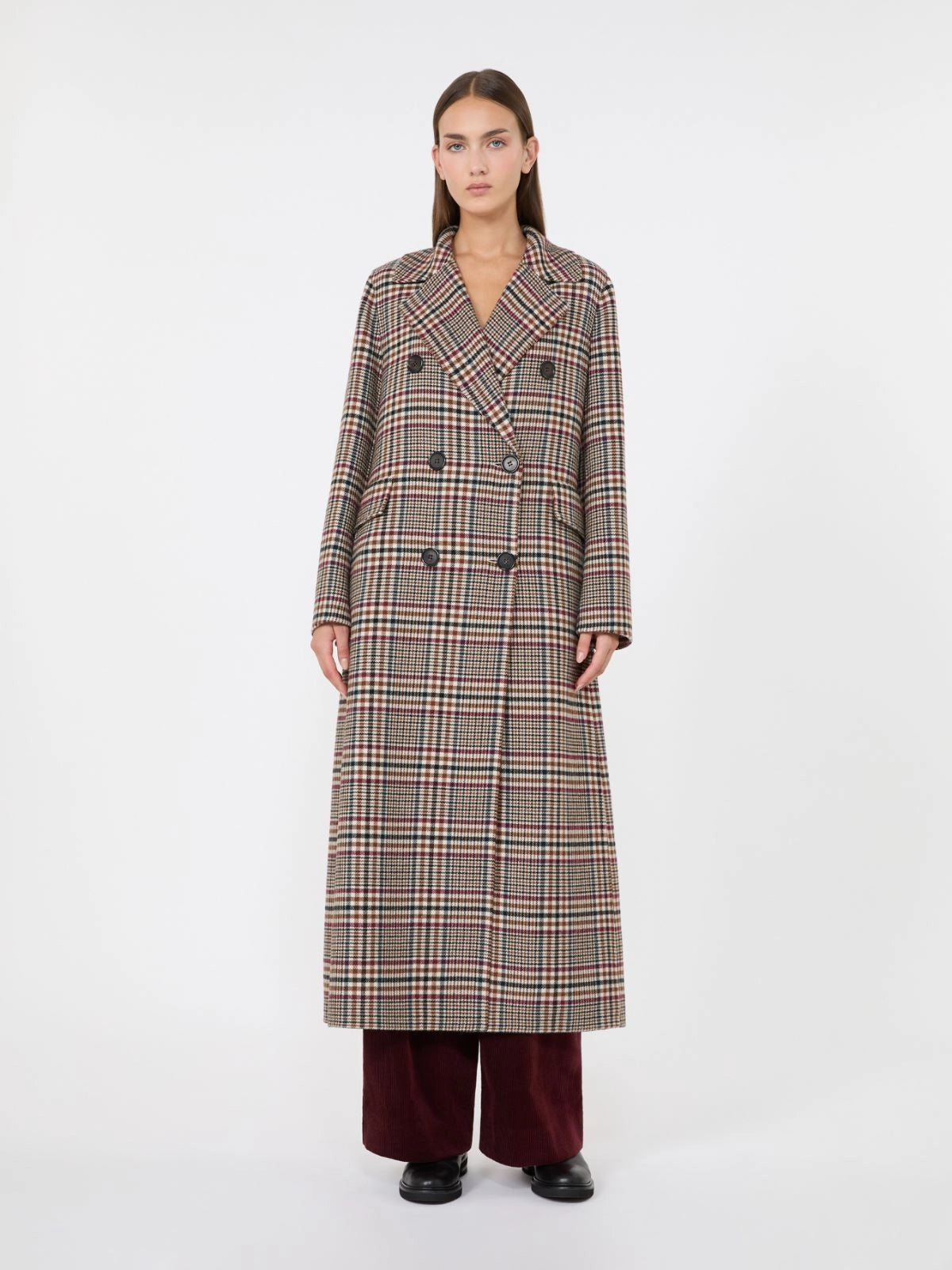 Cappotto in doppio di lana Check SMMCRISTINA 001 S MAX MARA