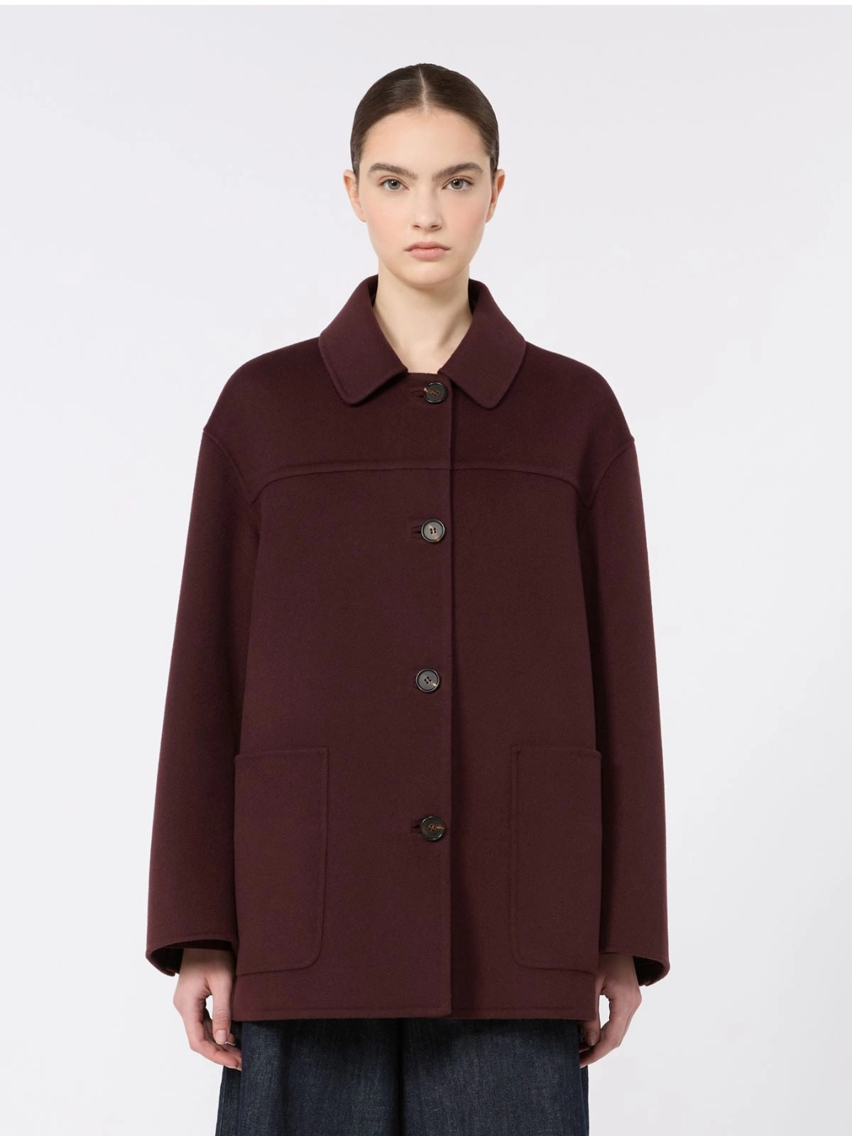'S MAX MARA Cappotto corto in drap di lana SMMGIUGNO 017 S MAX MARA