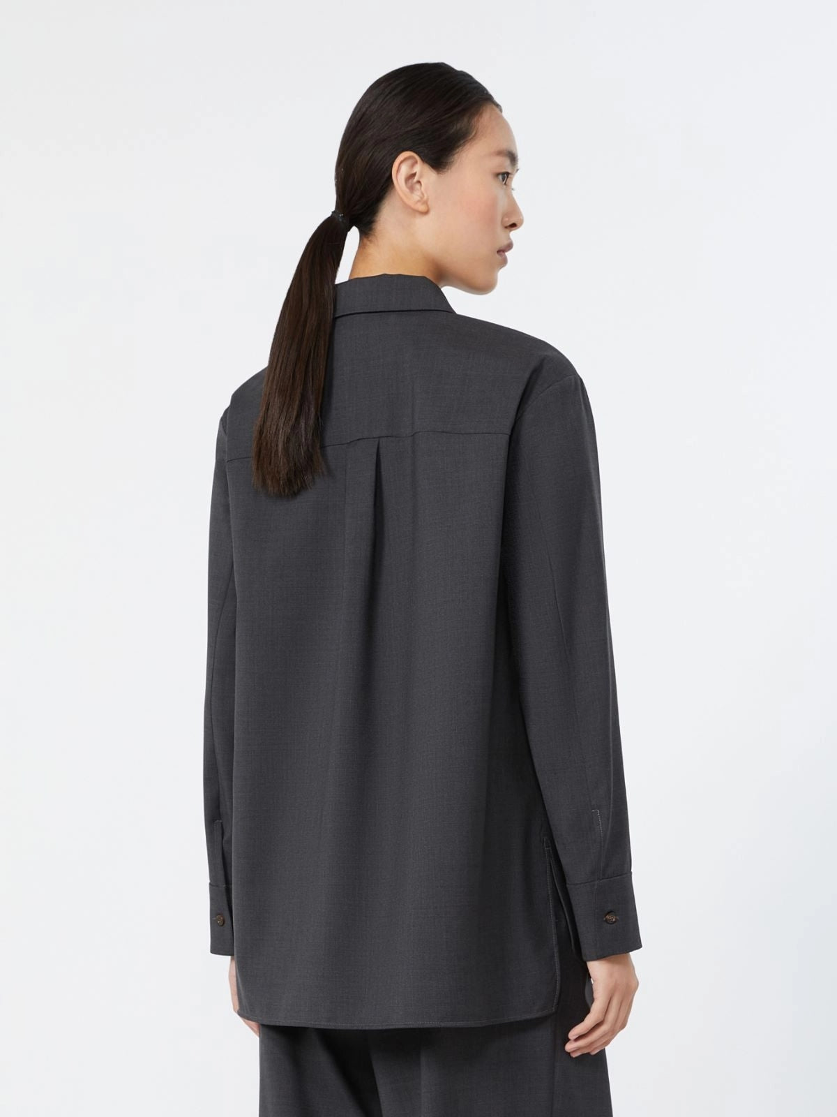 'S MAX MARA Camicia basic in tela di lana SMMOPERA 016 S MAX MARA
