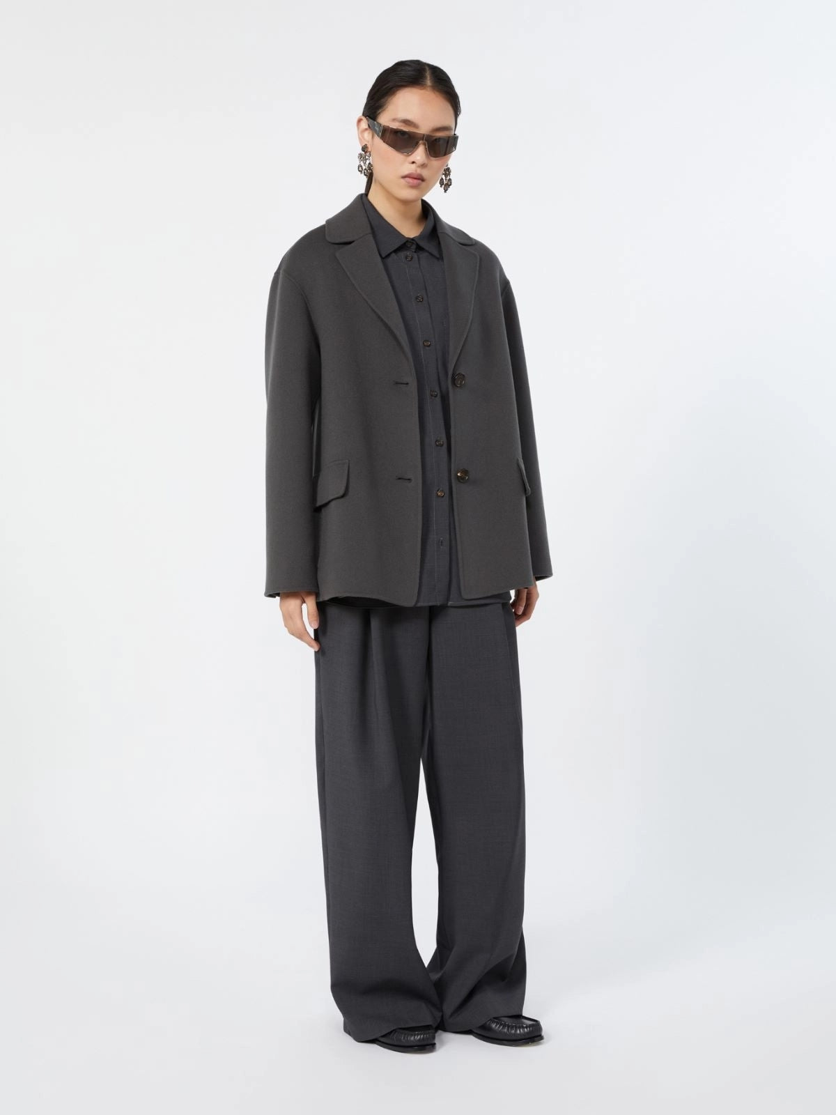 'S MAX MARA Camicia basic in tela di lana SMMOPERA 016 S MAX MARA