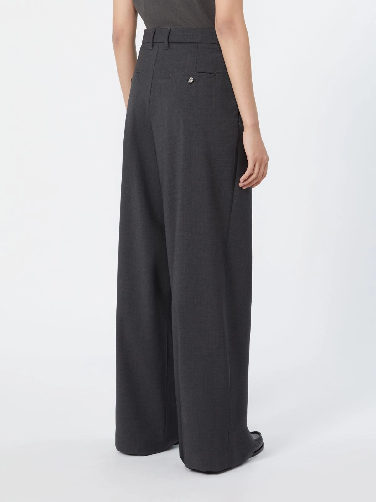 'S MAX MARA Pantalone palazzo in tela di lana SMMTARO 016 S MAX MARA