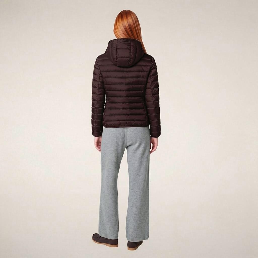 Piumino donna mod. Alexis marrone<BR/> D33620W 40009 SAVE THE DUCK