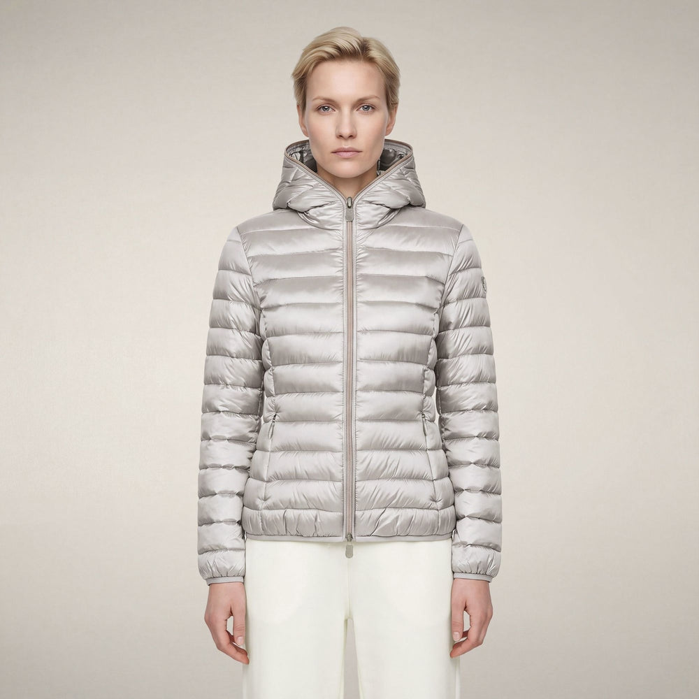 Piumino donna mod. Alexis beige chiaro<BR/> D33620W 40019 SAVE THE DUCK