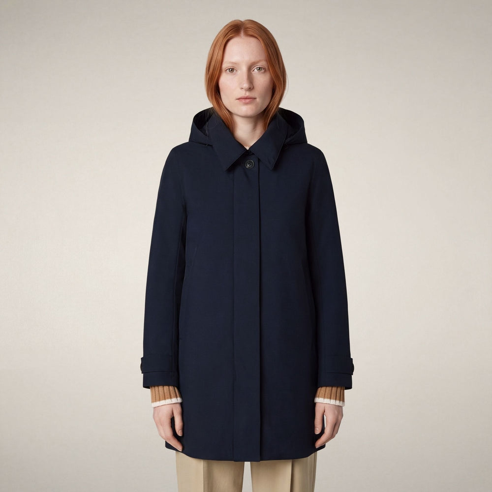 Impermeabile donna mod. Embie blu nero stardust<BR/> D42023W 90010 SAVE THE DUCK