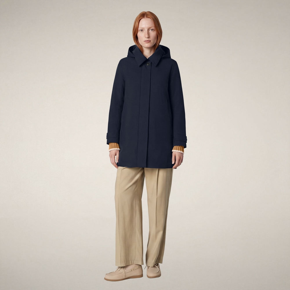 Impermeabile donna mod. Embie blu nero stardust<BR/> D42023W 90010 SAVE THE DUCK