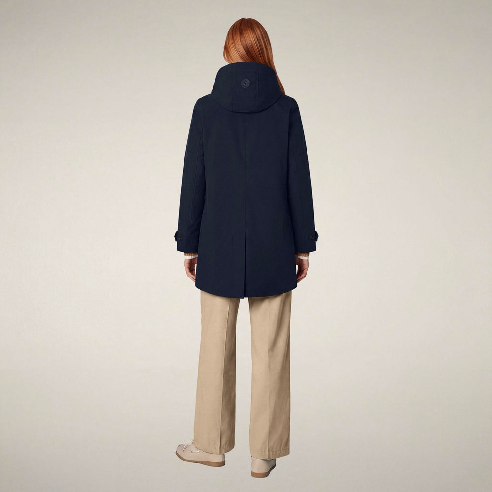 Impermeabile donna mod. Embie blu nero stardust<BR/> D42023W 90010 SAVE THE DUCK