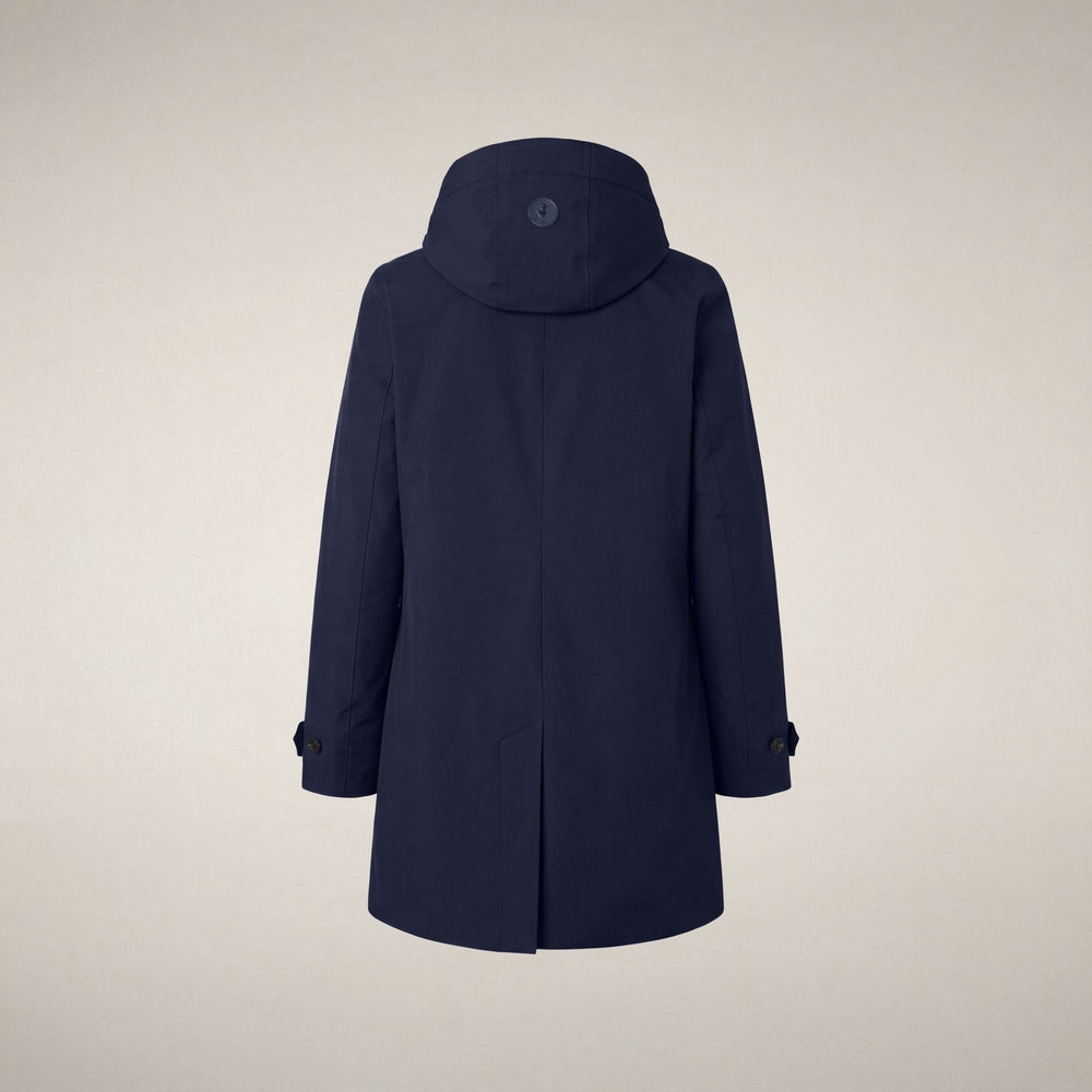 Impermeabile donna mod. Embie blu nero stardust<BR/> D42023W 90010 SAVE THE DUCK