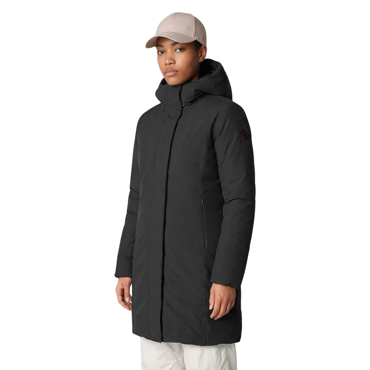 PIUMINO LUNGO SAVE THE DUCK CON CAPPUCCIO LEYLA<BR/> D45430W 10000 SAVE THE DUCK