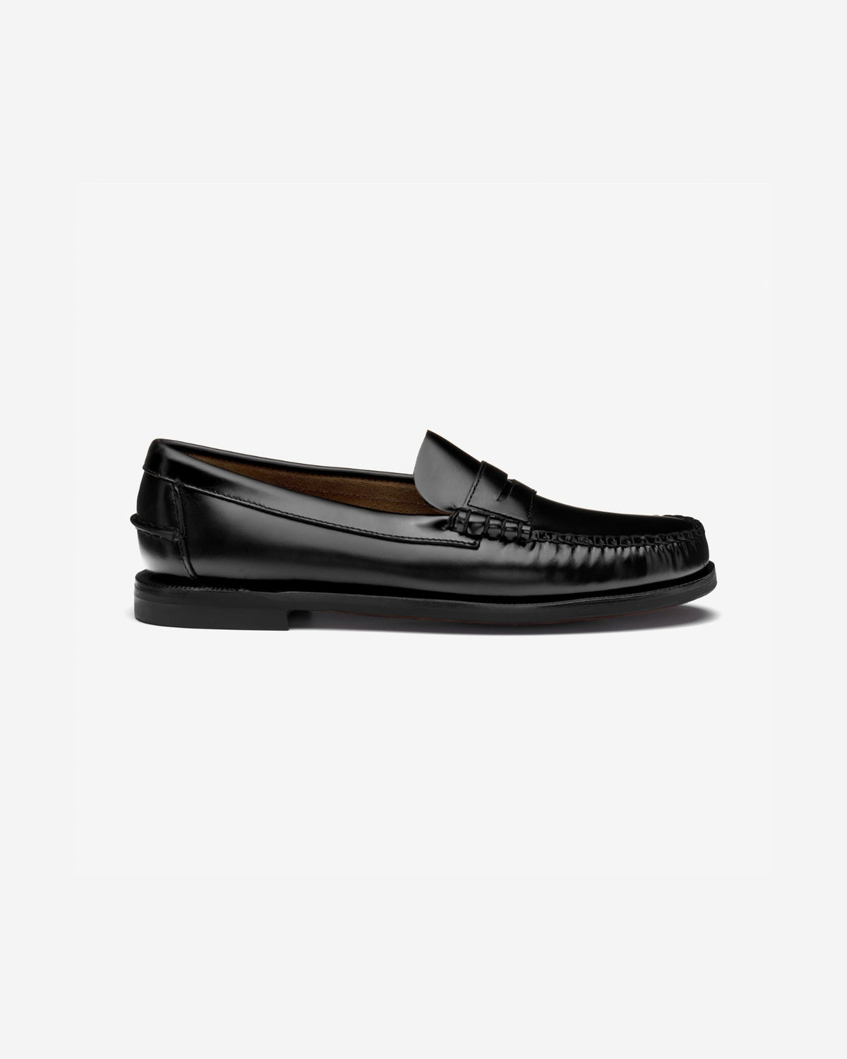 Mocassino Sebago senza lacci in pelle nero da donna 7001530 BLACK SEBAGO