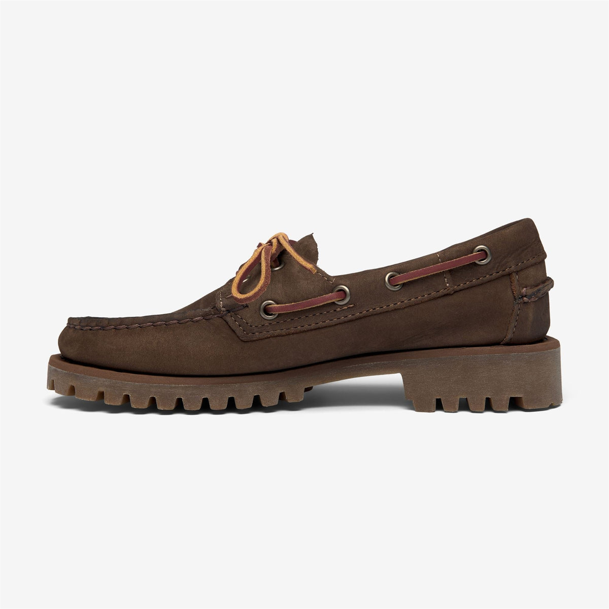 RANGER MUDDY WOMAN<BR/>Mocassino da barca Sebago in nabuk marrone da donna 75116XW DARK BROWN SEBAGO
