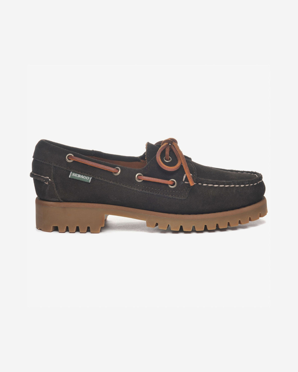 RANGER SUEDE WOMAN<BR/>Mocassino da barca Sebago in camoscio marrone da donna 75125EW MOKA SEBAGO