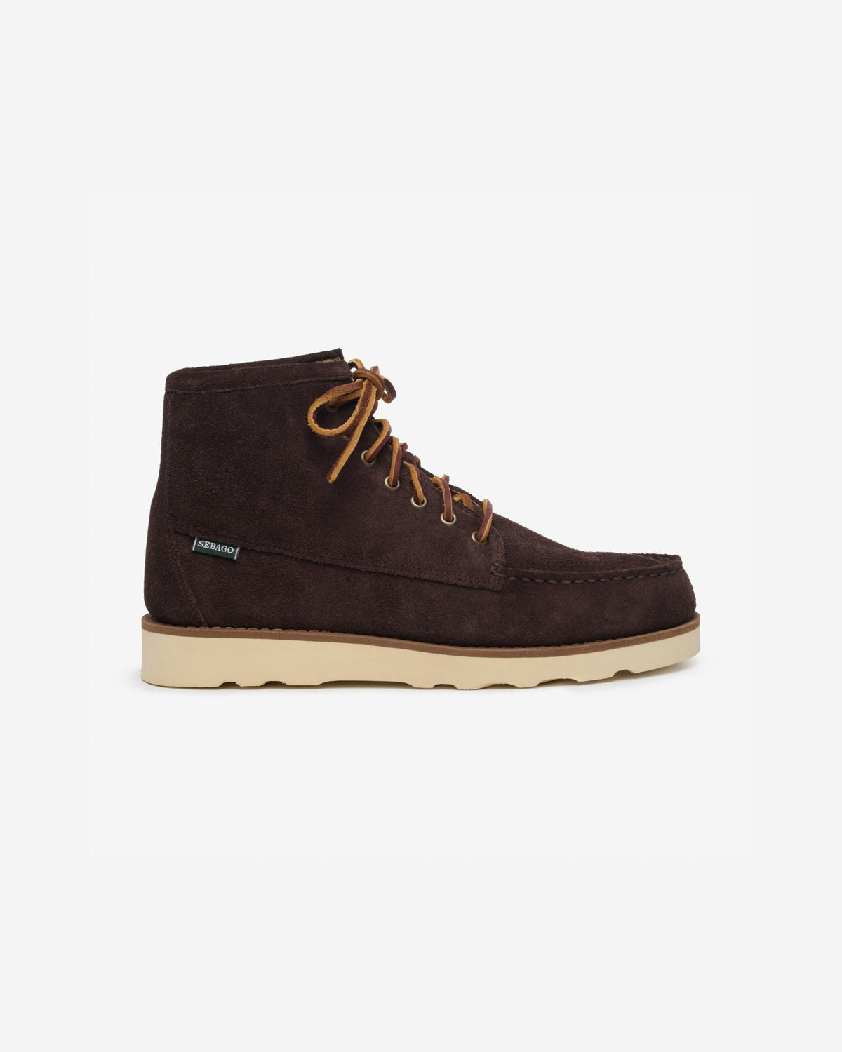 TALA MID SUEDE<BR/>Mocassino Sebago in camoscio marrone da uomo 76111SW DARK BROWN SEBAGO