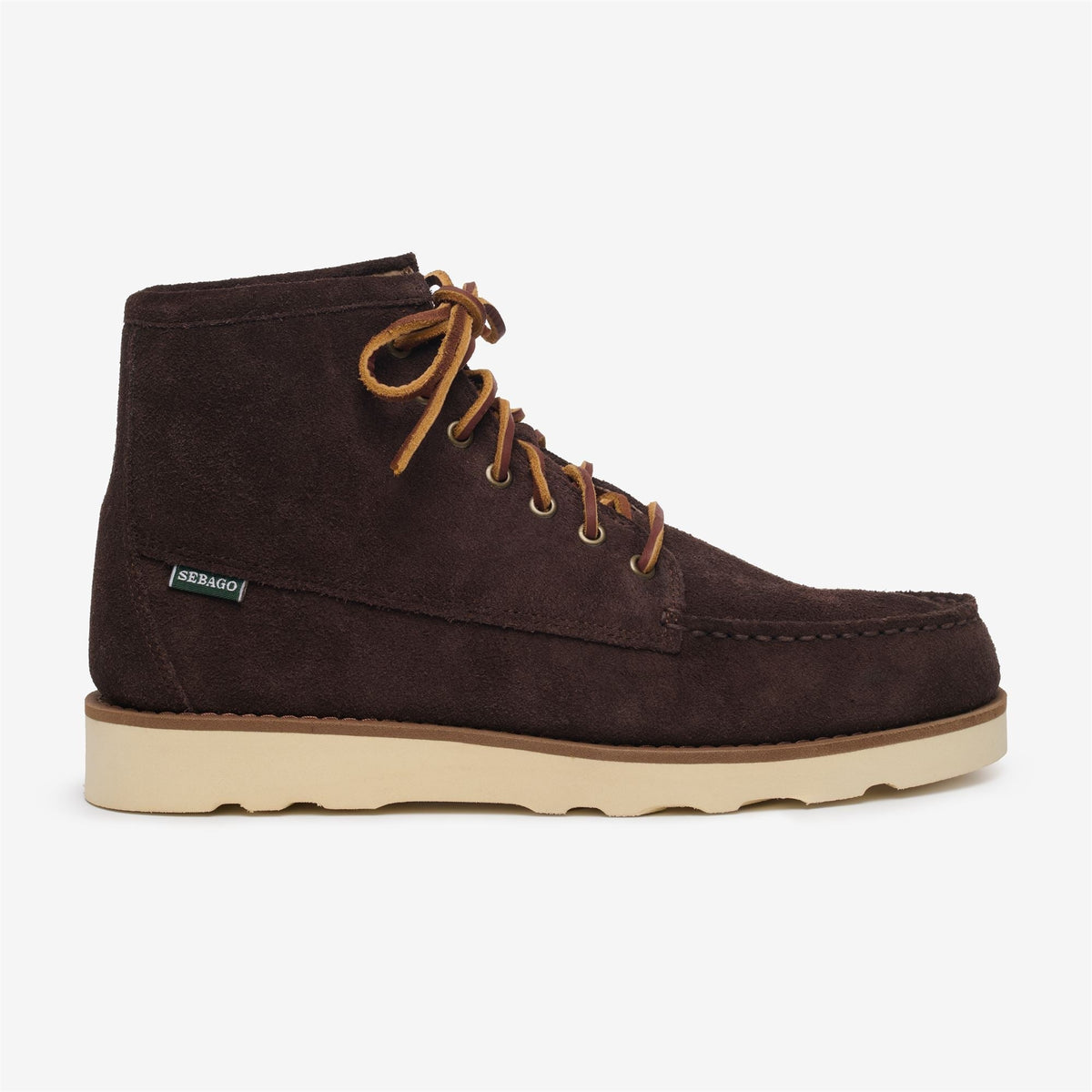 TALA MID SUEDE<BR/>Mocassino Sebago in camoscio marrone da uomo 76111SW DARK BROWN SEBAGO