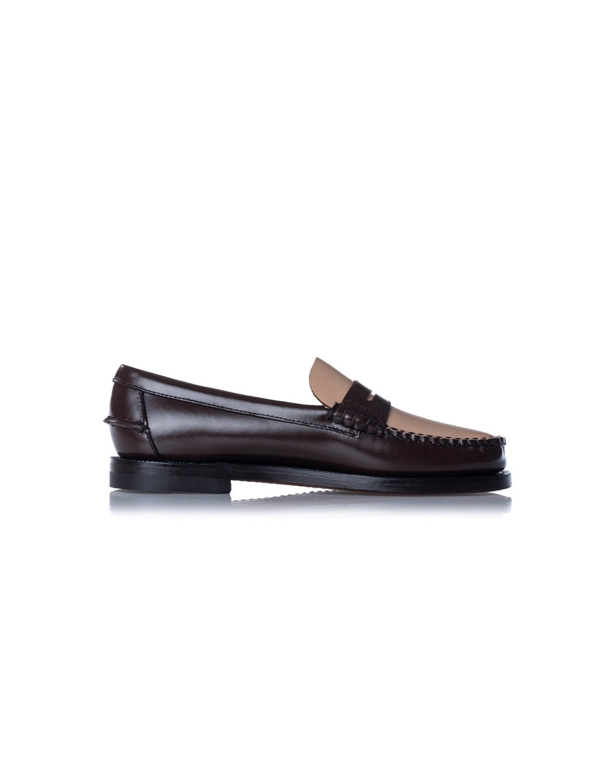 CLASSIC DAN PIGMENT WOMAN<BR/>Mocassino Sebago senza lacci in pellemarrone da donna 76112KW BROWN SEBAGO