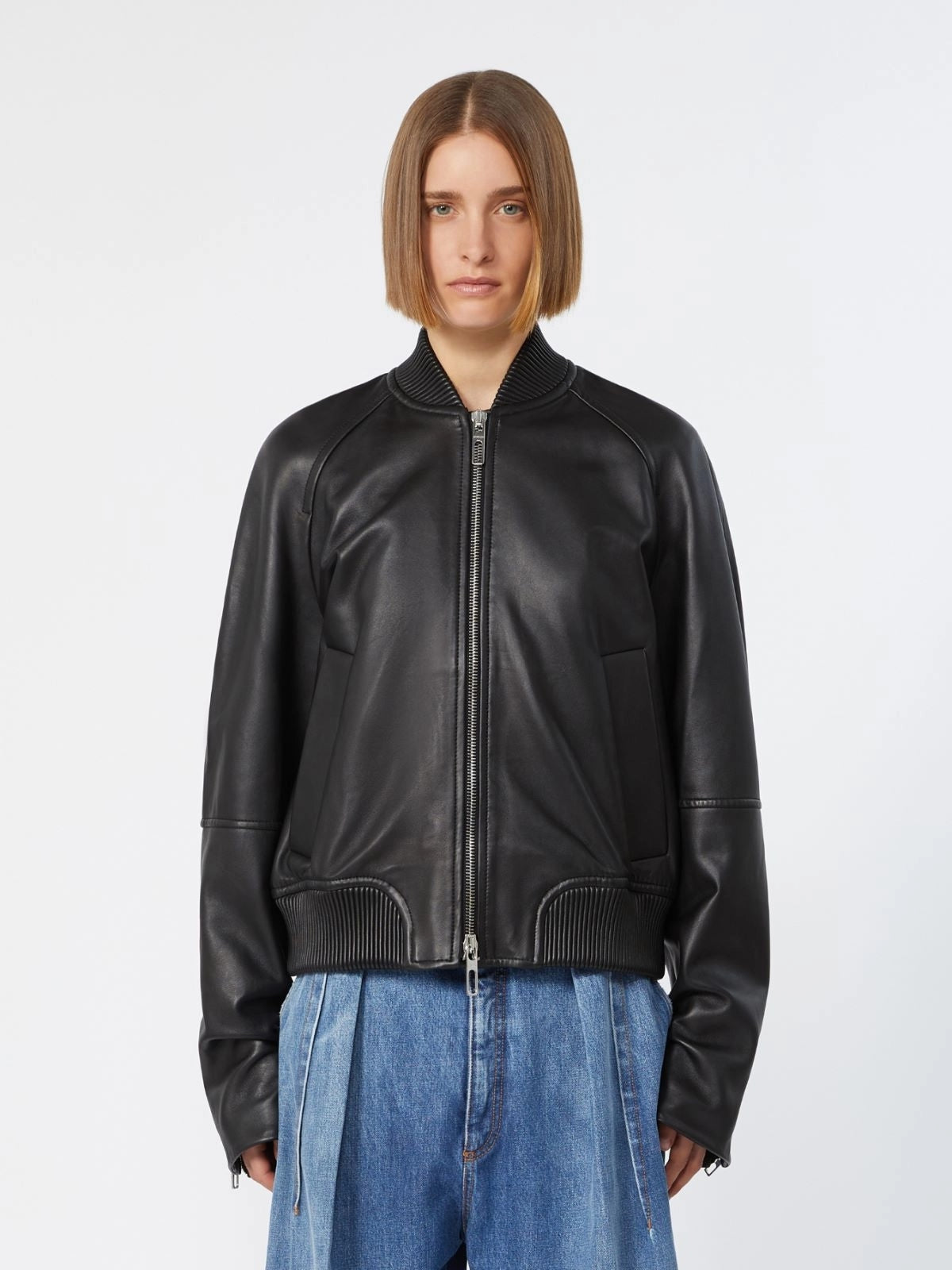 SPORTMAX<BR/>Bomber in nappa - Nero SPXAMOUR 002 SPORTMAX