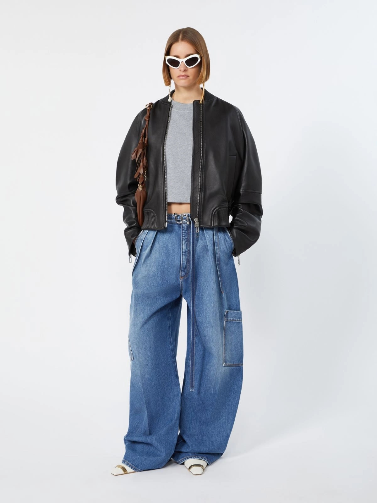 SPORTMAX<BR/>Bomber in nappa - Nero SPXAMOUR 002 SPORTMAX