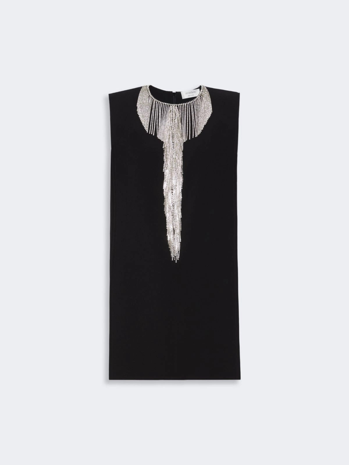SPORTMAX<BR/>Mini abito smanicato in cady con strass - Nero<BR/> SPXFESTOSO 003 SPORTMAX