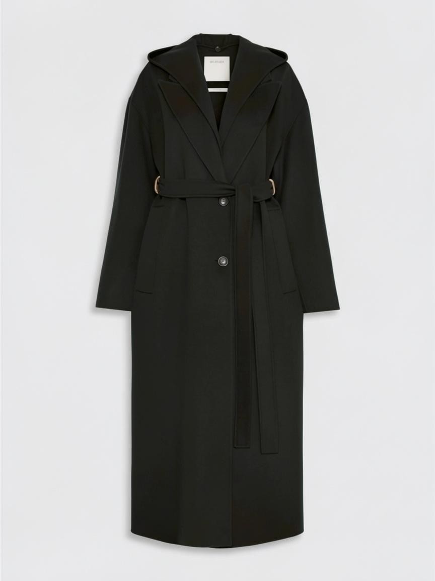 SPORTMAX<BR/>Cappotto over in pura lana - Nero SPXOLMO 013 SPORTMAX