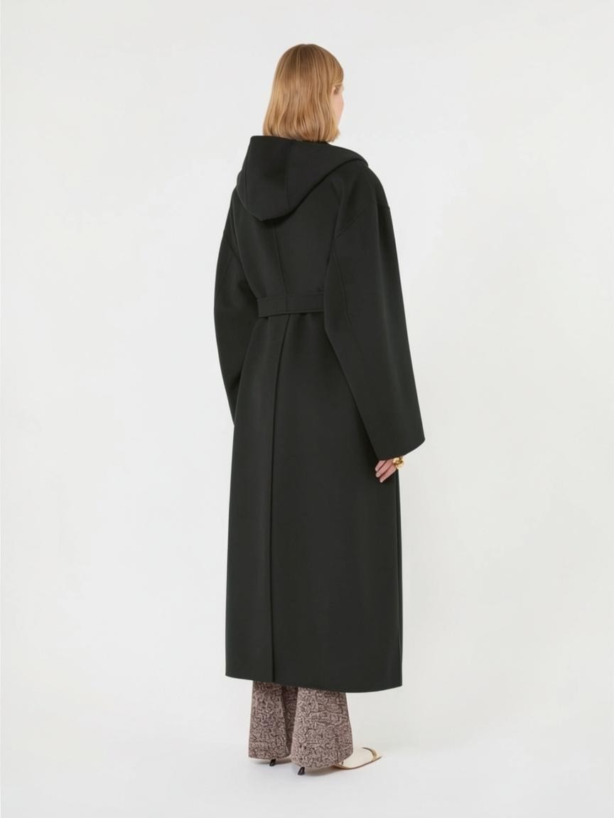 SPORTMAX<BR/>Cappotto over in pura lana - Nero SPXOLMO 013 SPORTMAX