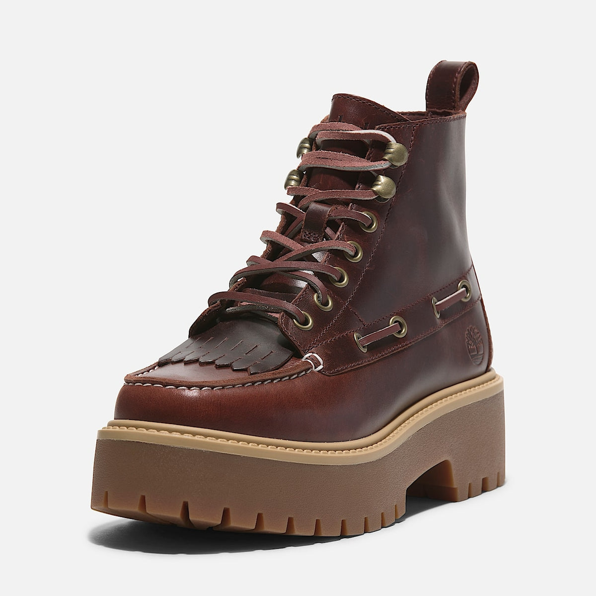 Stivale Sfrangiato con Plateau Stone Street da Donna in bordeaux TB0A27YZ W071 TIMBERLAND