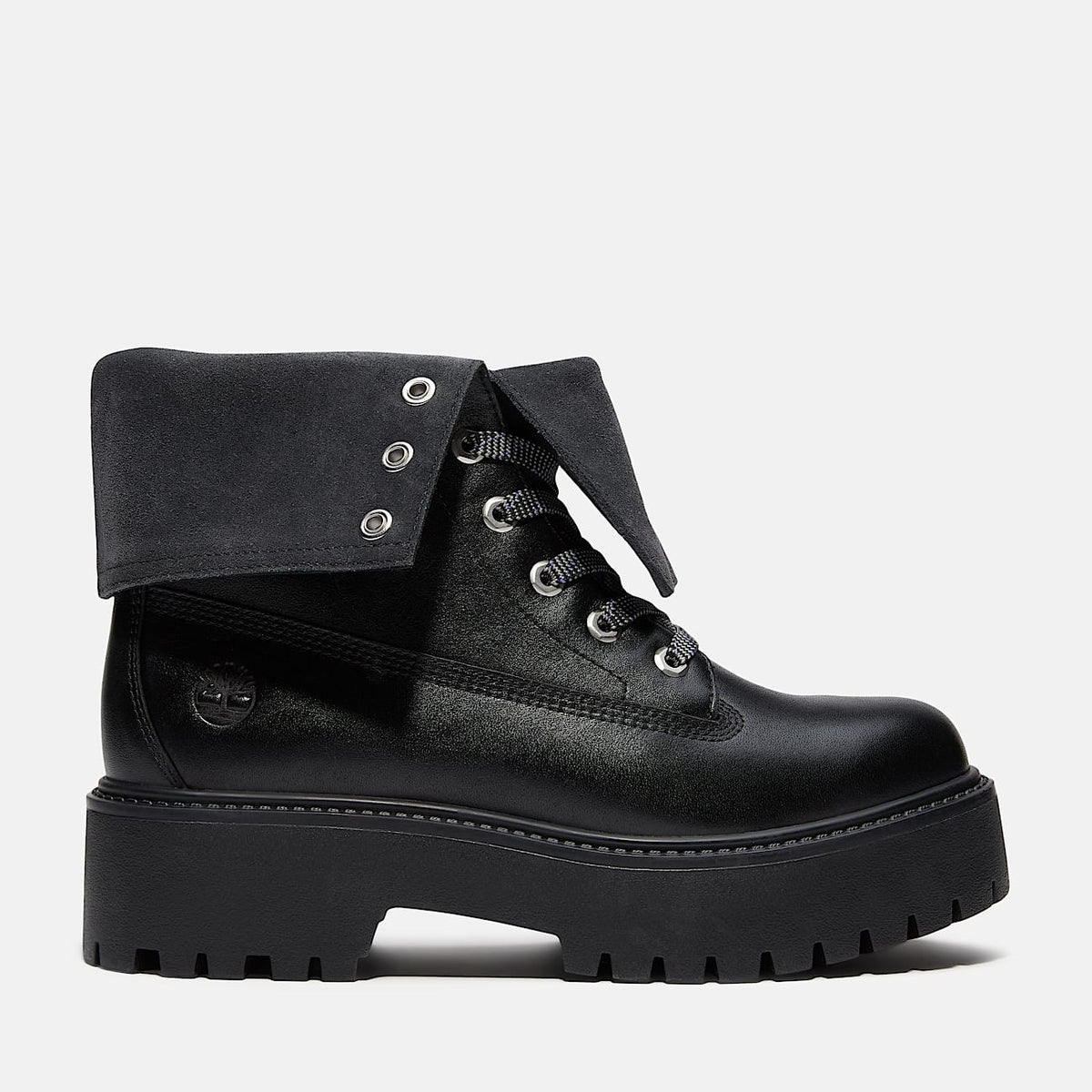 Stivale con Plateau Stone Street Mid da Donna in nero<BR/> TB0A5SAH W021 TIMBERLAND