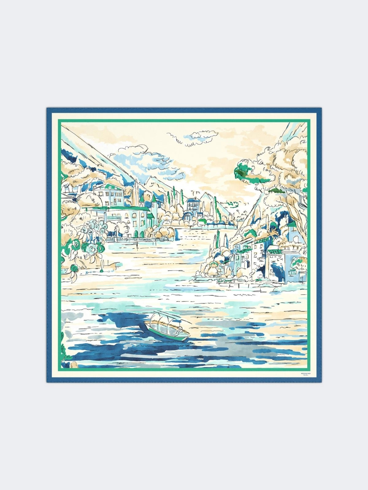 WEEKEND Foulard in seta stampata - BLU CINA WKAONESTO 004 WEEKEND