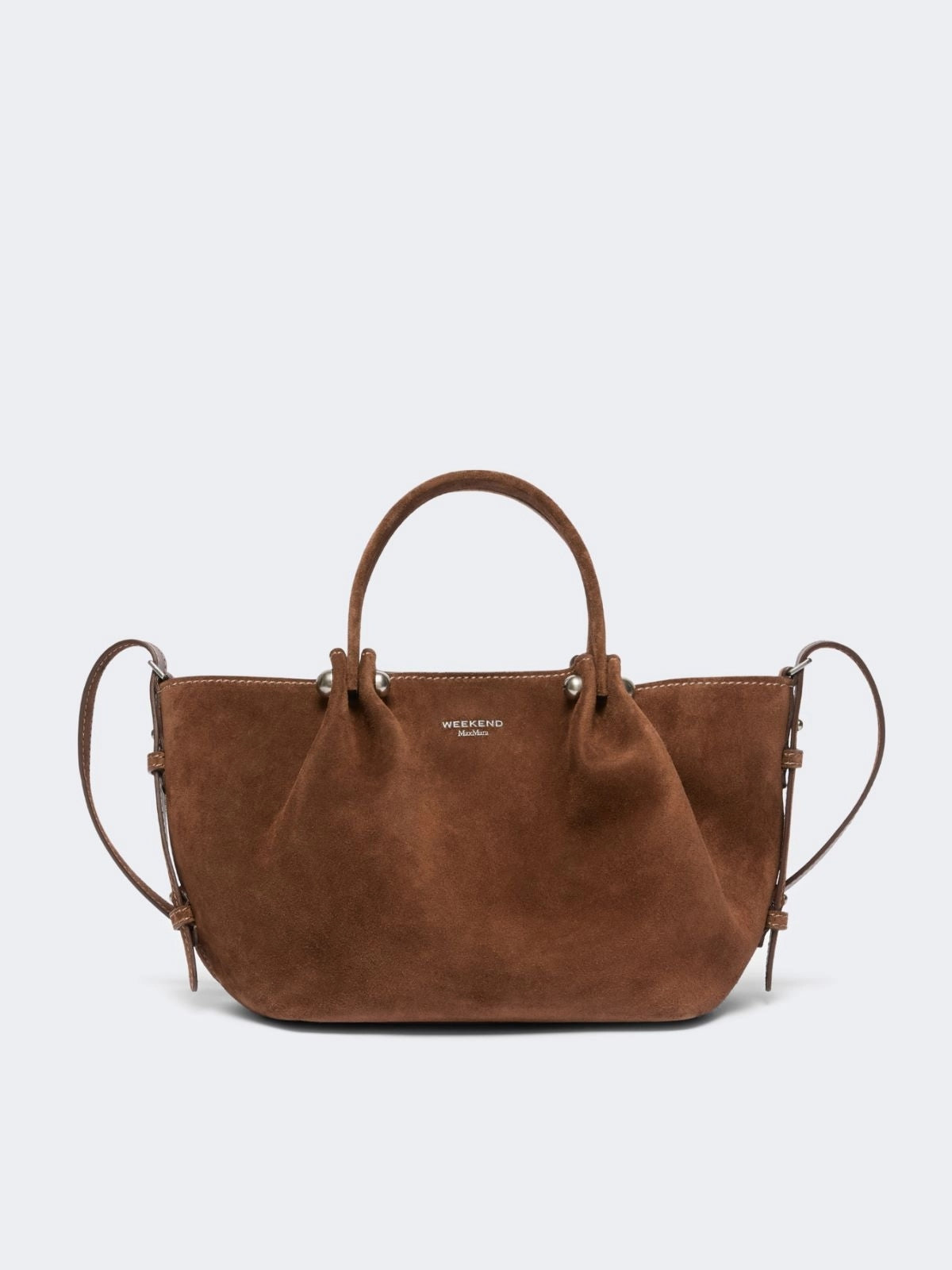 Tote bag piccola in suede - CIOCCOLATO WKARIO 001 WEEKEND