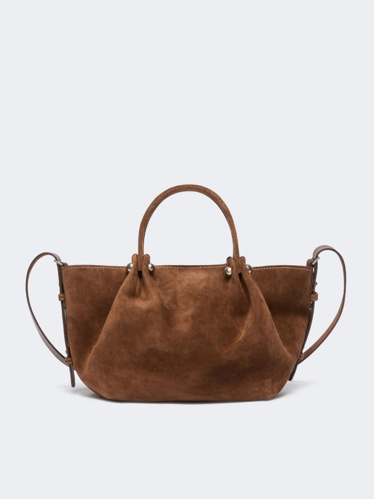Tote bag piccola in suede - CIOCCOLATO WKARIO 001 WEEKEND