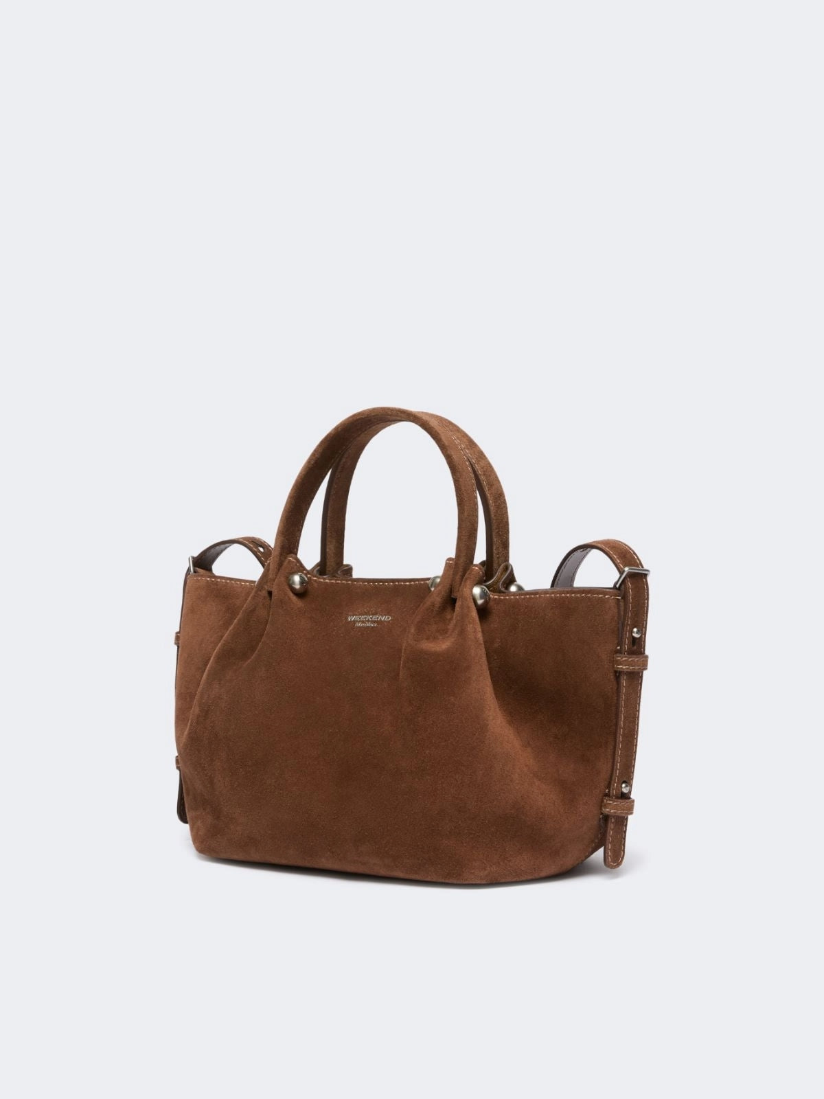 Tote bag piccola in suede - CIOCCOLATO WKARIO 001 WEEKEND