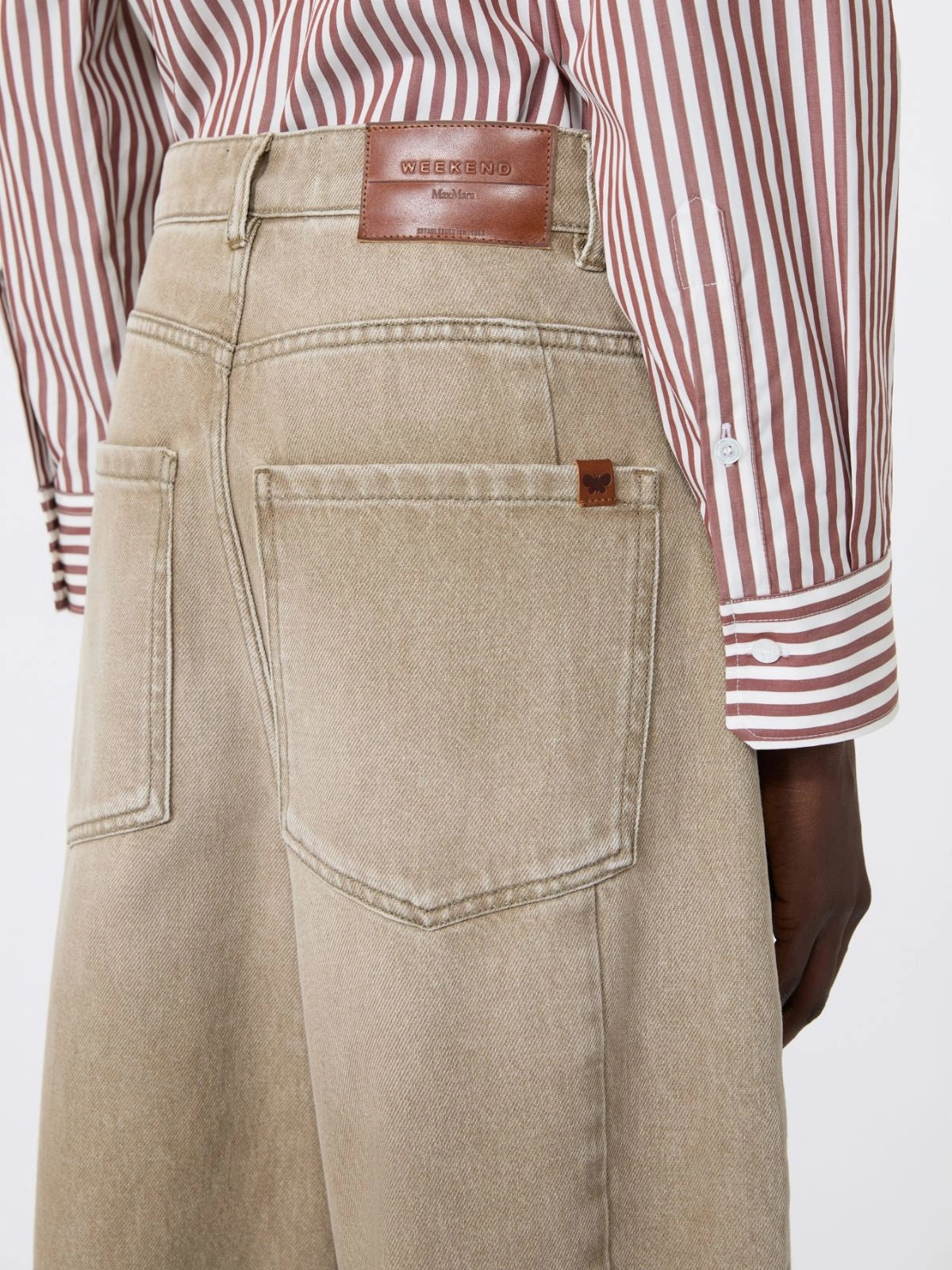 WEEKEND Jeans barrel leg in denim effetto used - BEIGE WKDARCADIA 013 WEEKEND