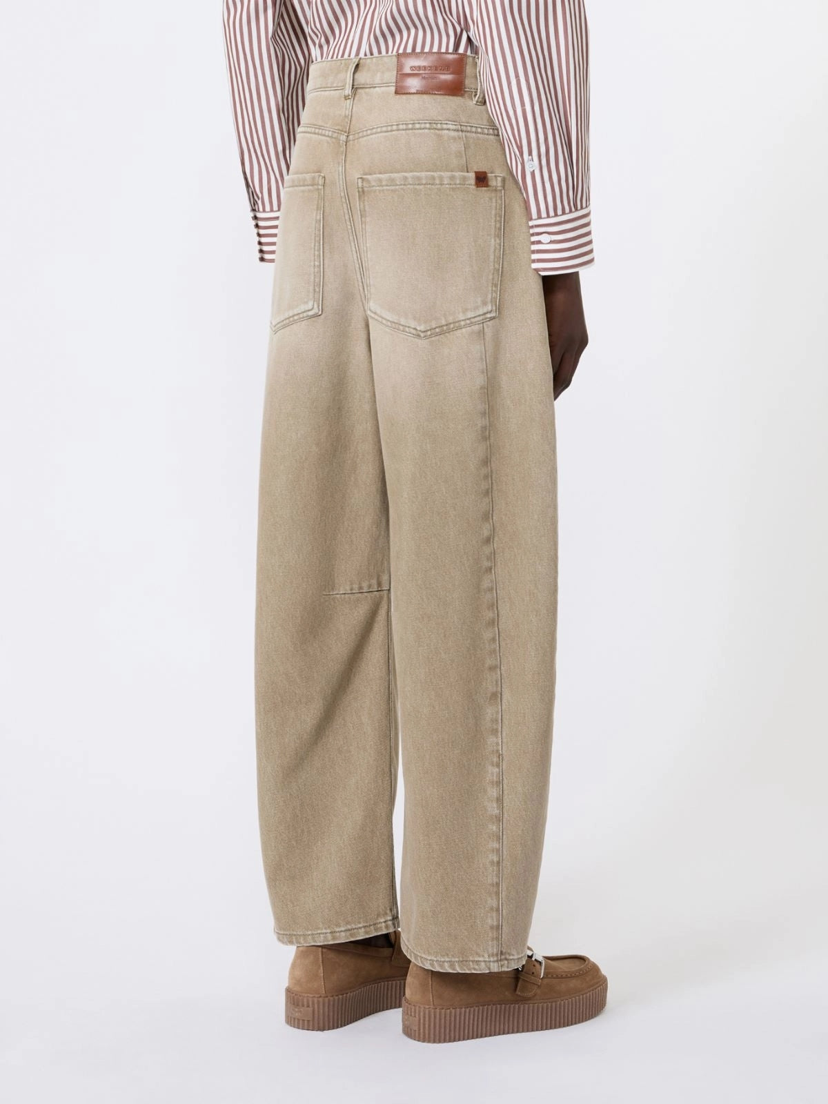 WEEKEND Jeans barrel leg in denim effetto used - BEIGE WKDARCADIA 013 WEEKEND