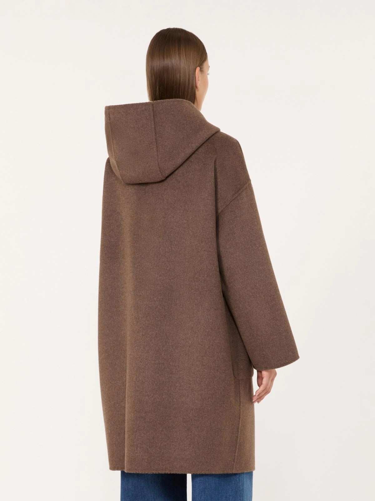 Cappotto in doppio drap di lana - MARRONE<BR/> WKDBALTA 001 WEEKEND