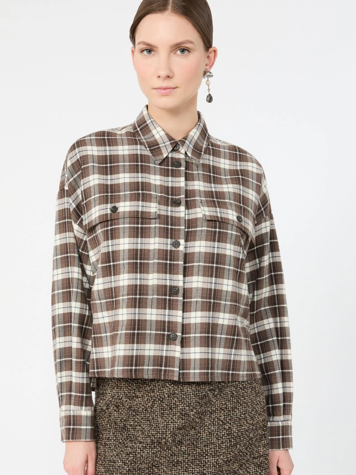WEEKEND Camicia in flanella a quadri - MARRONE WKDBERLINA 001 WEEKEND