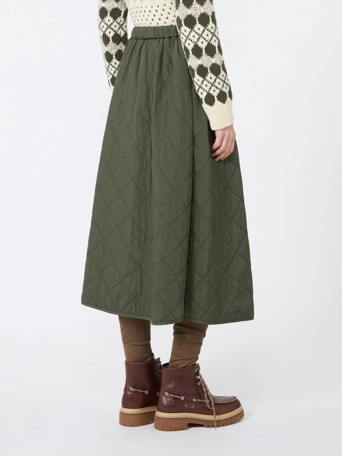 Gonna svasata tela tecnica - VERDE KAKI<BR/> WKDBRIOSE 003 WEEKEND