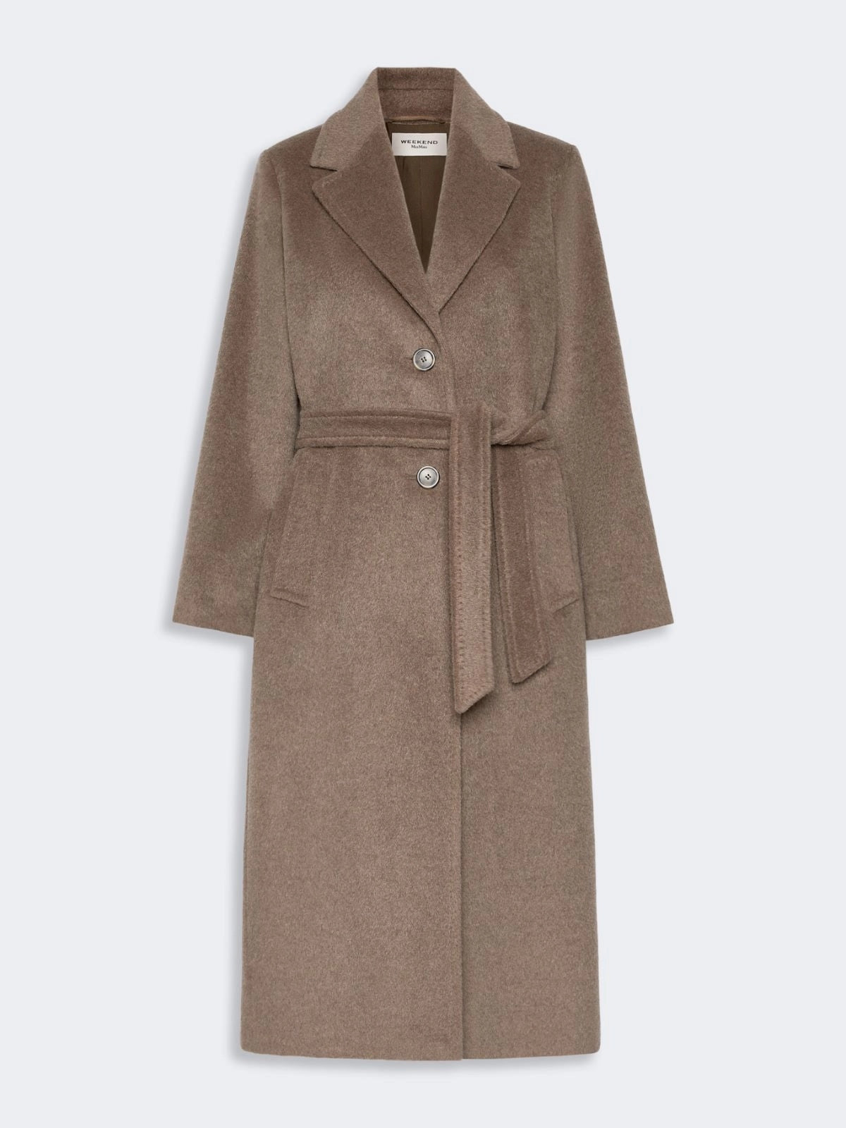 WEEKEND Cappotto lungo in orsetto di lana e alpaca - MARRON GLACE' WKDBRONTE 025 WEEKEND