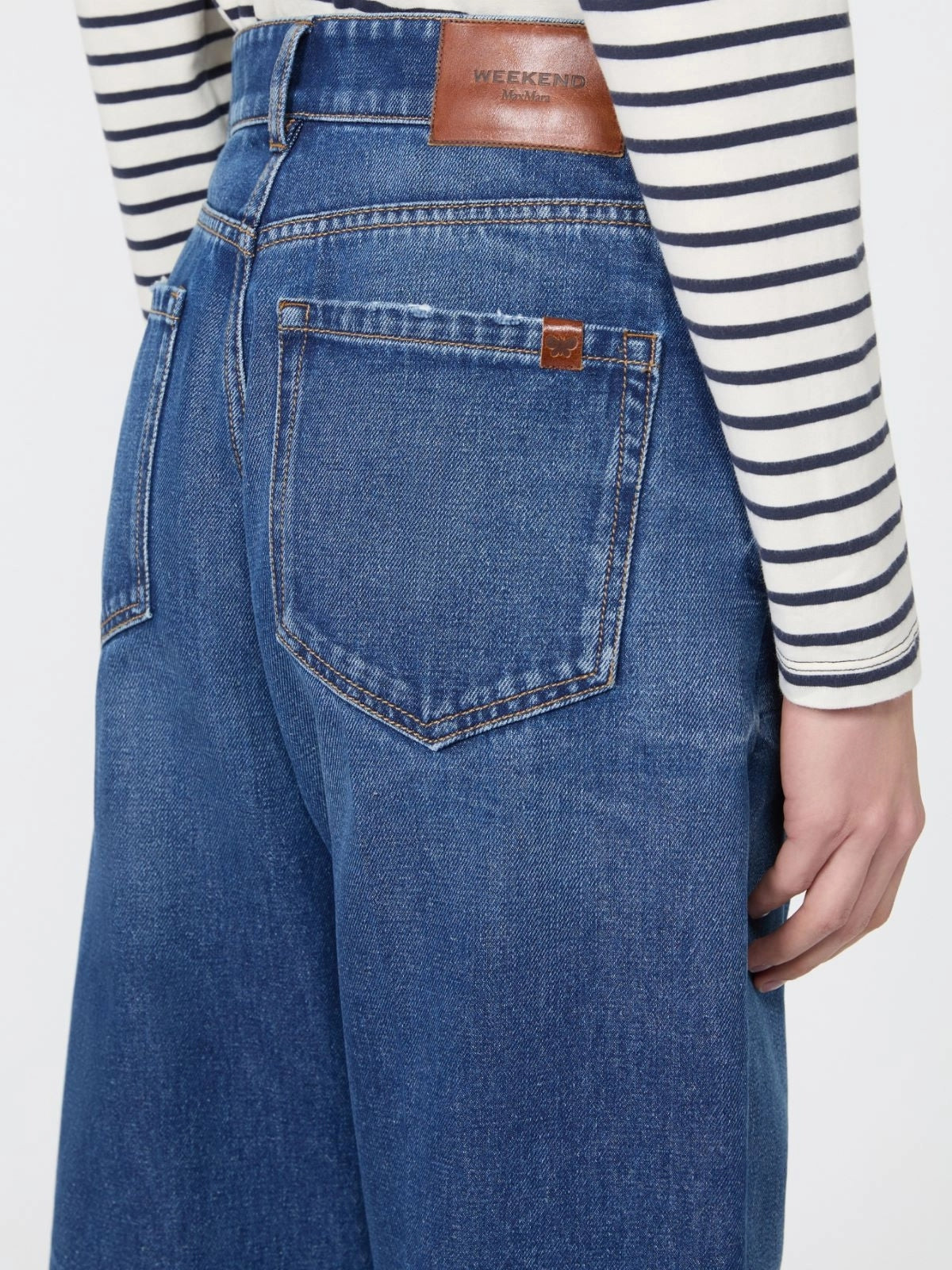 Jeans tapered in denim di cotone - BLU<BR/> WKDCEDRO 008 WEEKEND