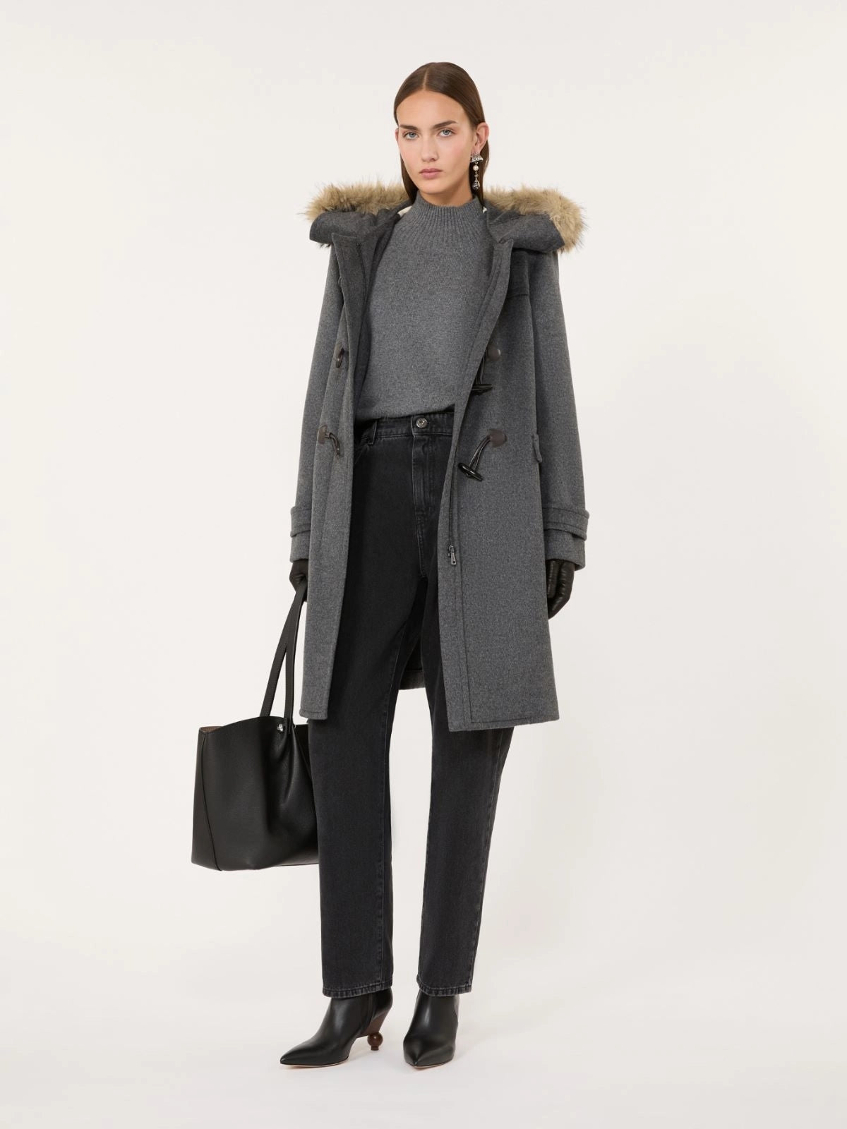 Cappotto in doppio drap di lana - GRIGIO MEDIO WKDEPICA 022 WEEKEND