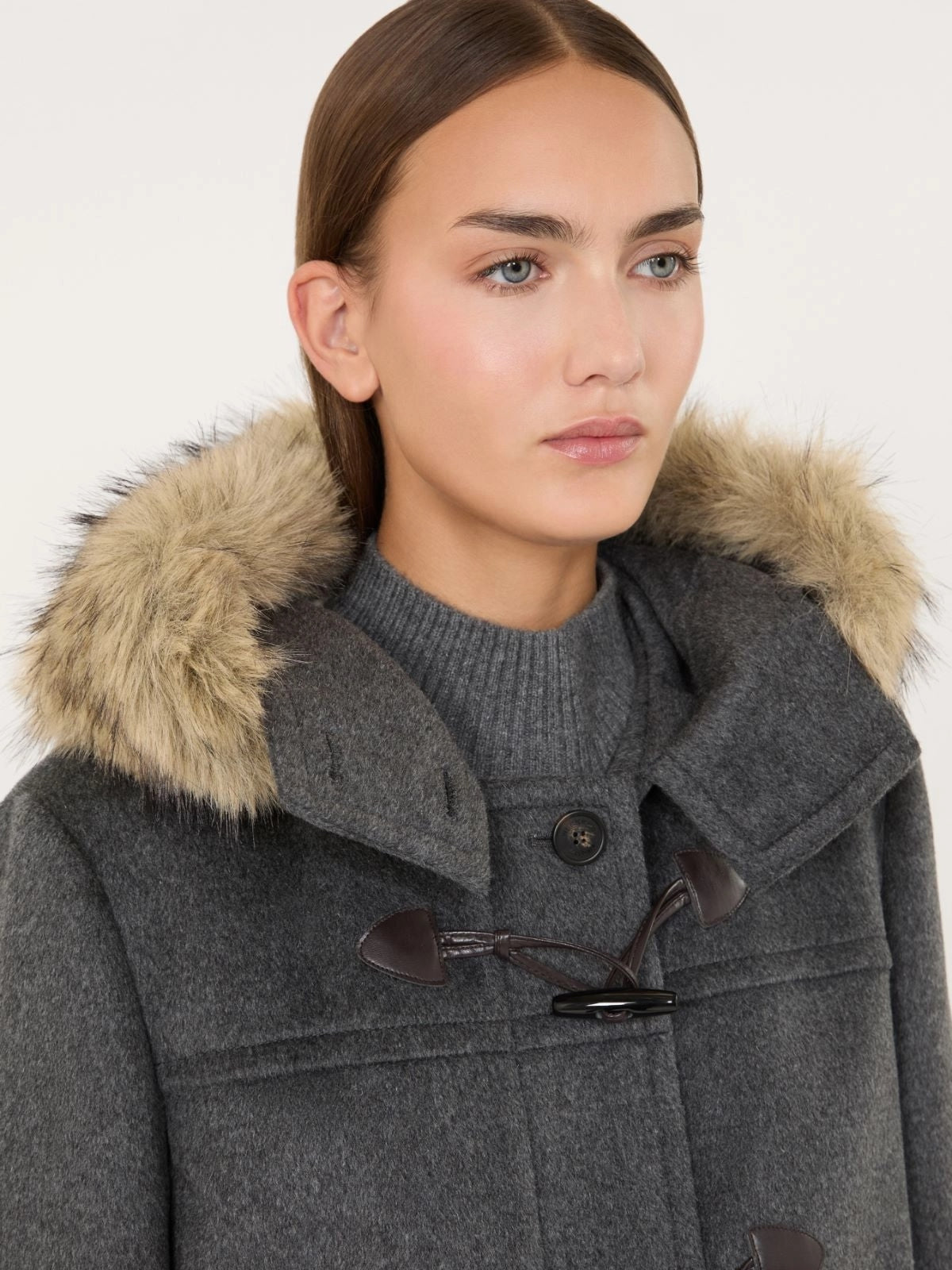 Cappotto in doppio drap di lana - GRIGIO MEDIO WKDEPICA 022 WEEKEND
