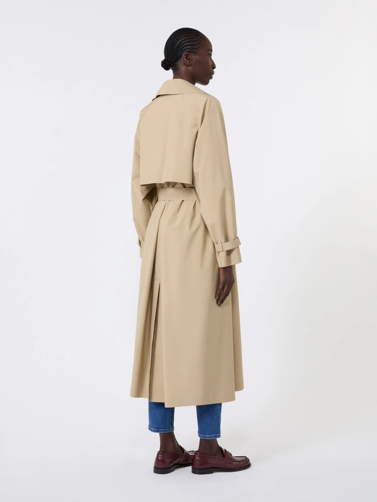 WEEKEND Trench lungo in tela tecnica antigoccia - BEIGE WKDFATTO 001 WEEKEND