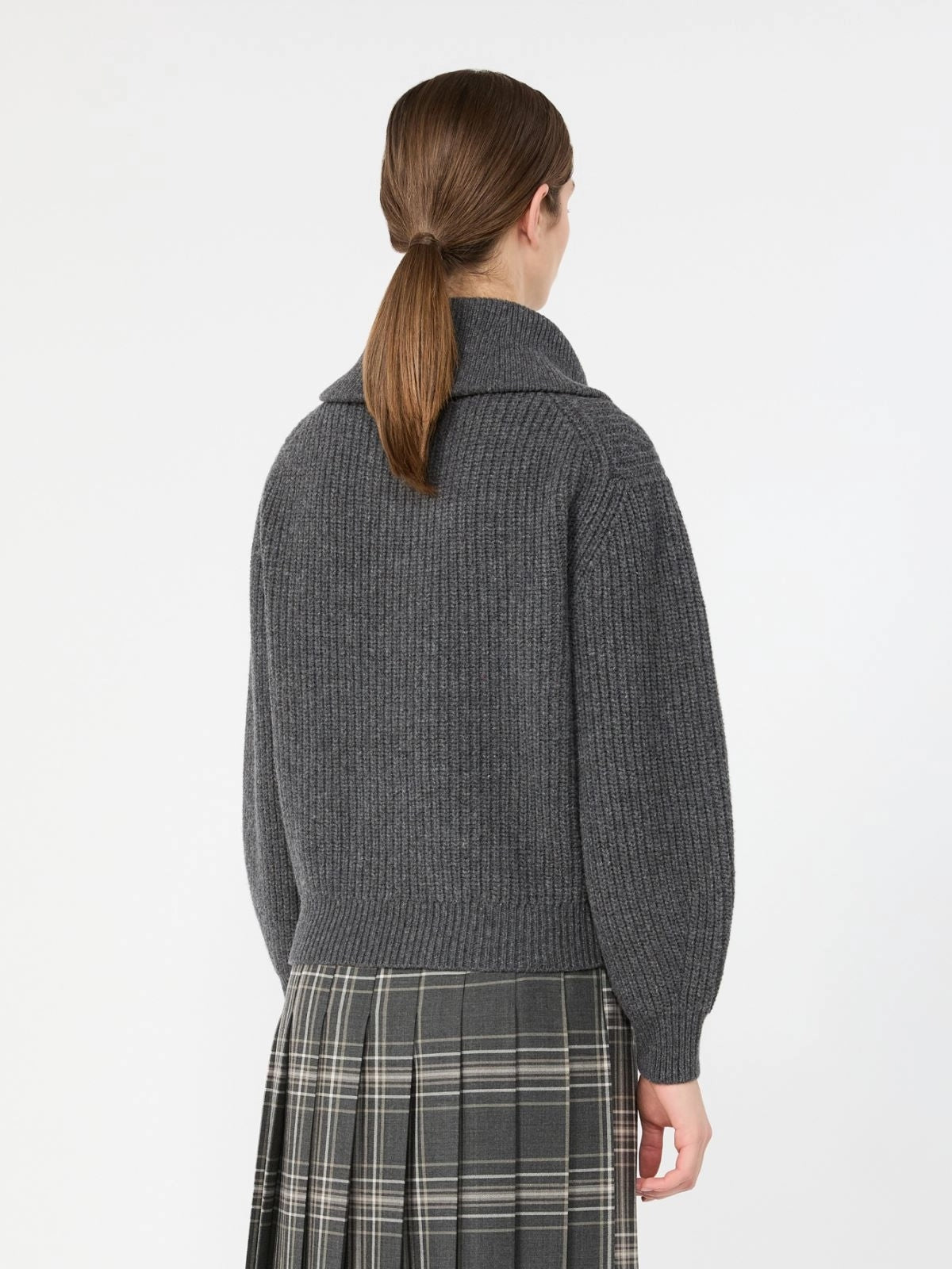 WEEKEND Dolcevita con zip in lana - ANTRACITE<BR/> WKDLASER 006 WEEKEND