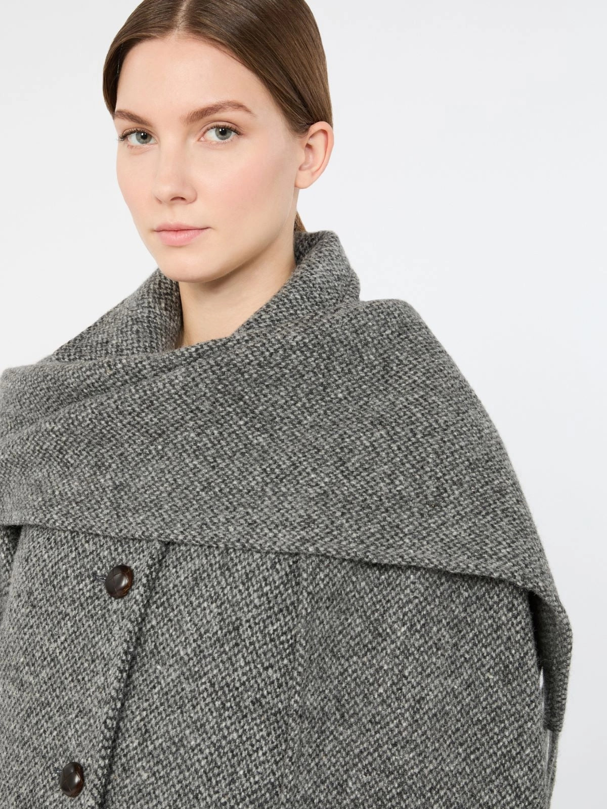 Cappotto in tweed di mista lana - ANTRACITE WKDLATINO 016 WEEKEND