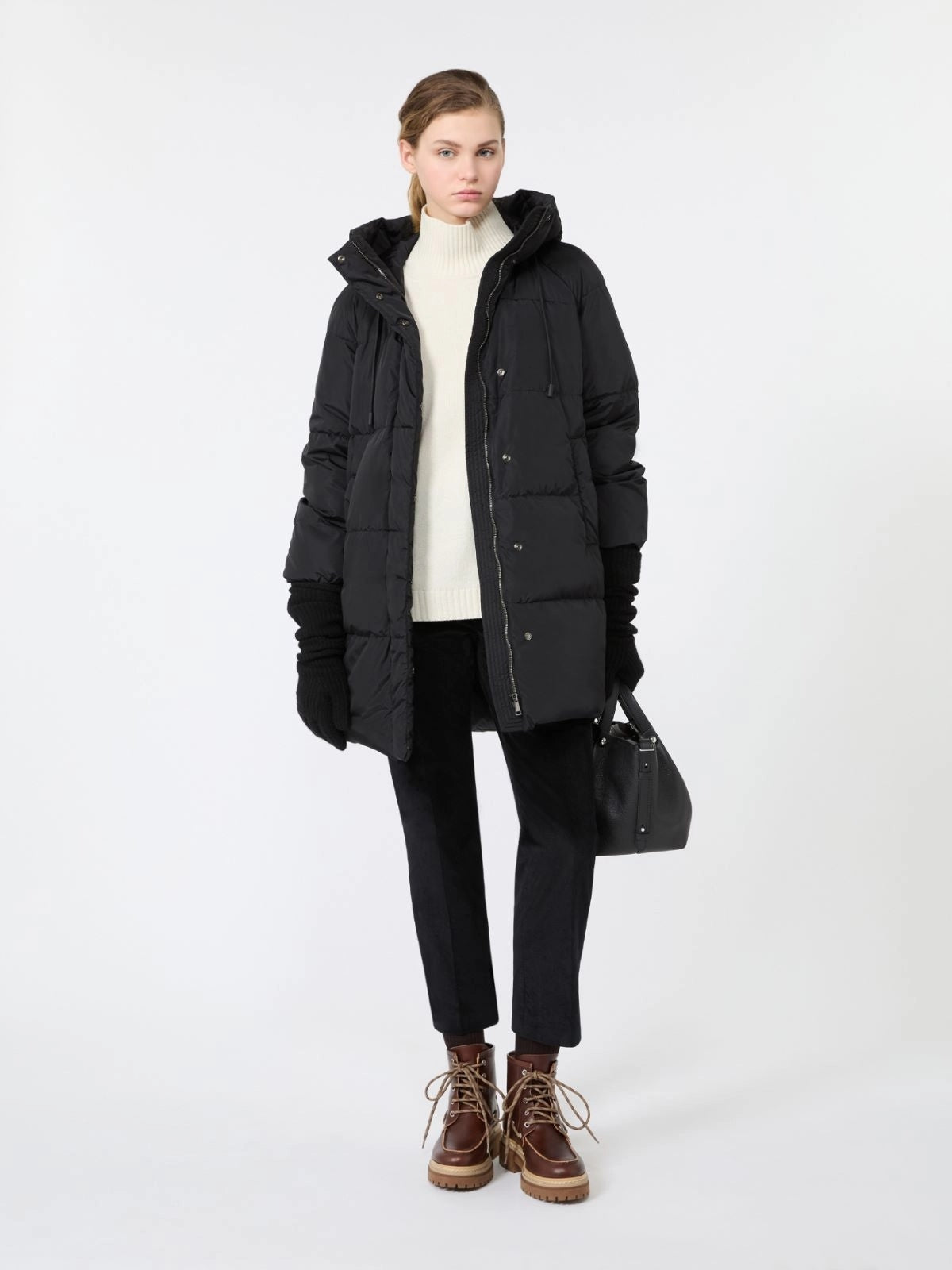 Pantalone crop in velluto di cotone - NERO WKDMARRUCA 002 WEEKEND