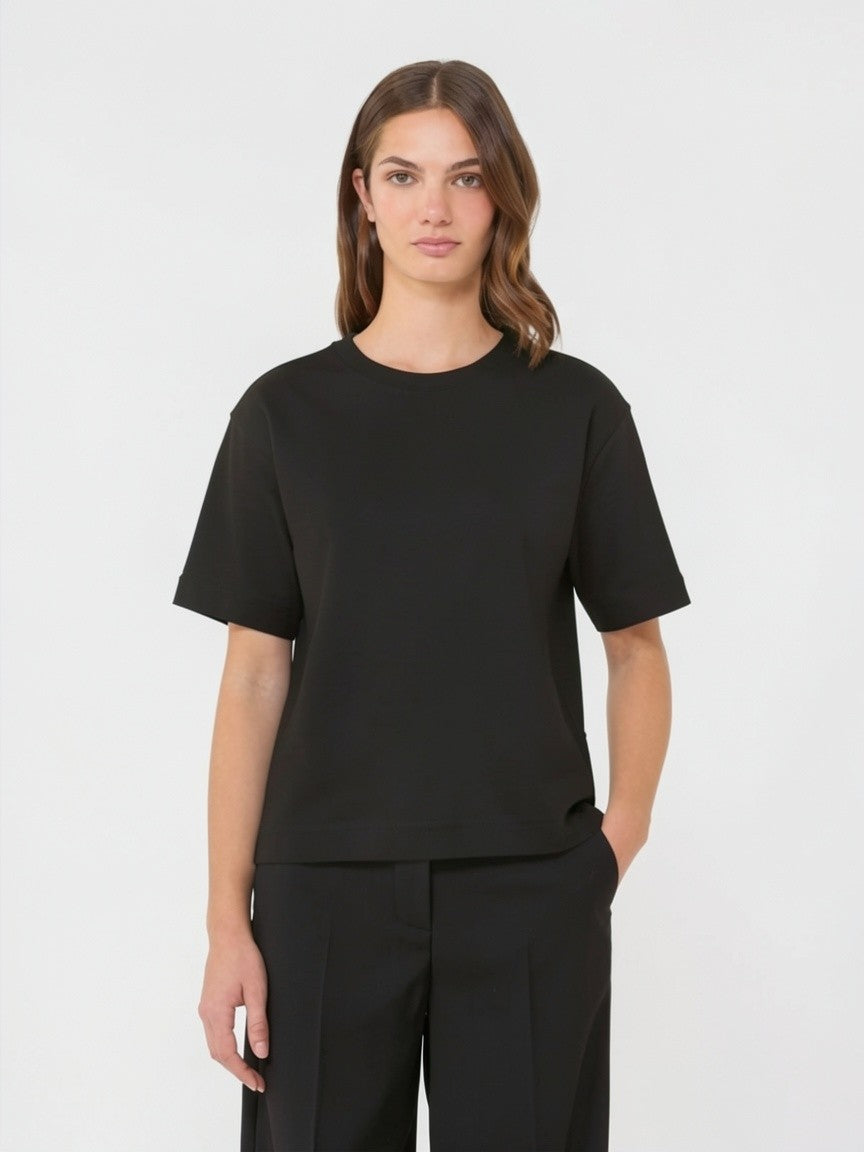 T-shirt in jersey di cotone - Nera WKDMULTID 005 WEEKEND