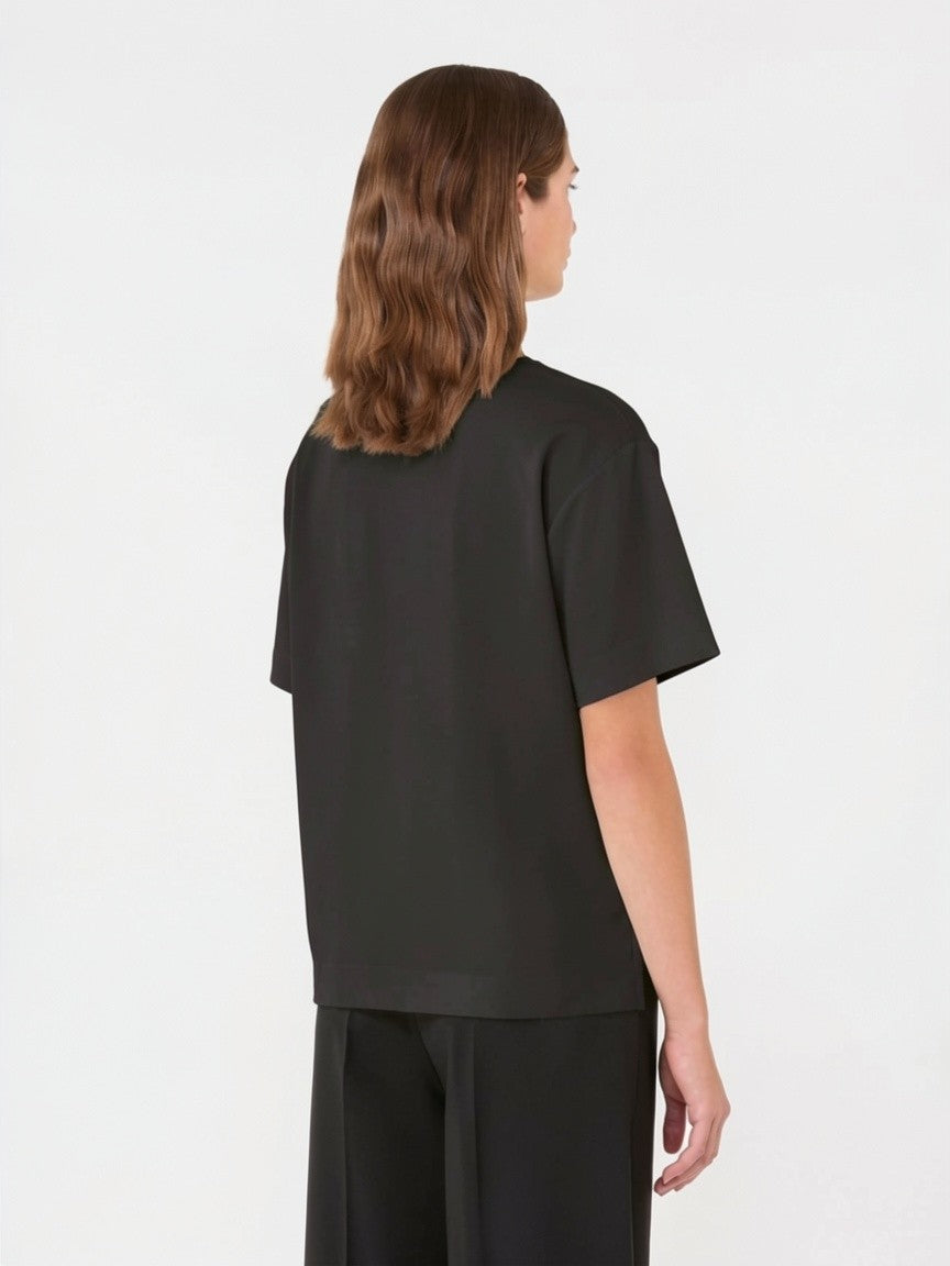 T-shirt in jersey di cotone - Nera WKDMULTID 005 WEEKEND