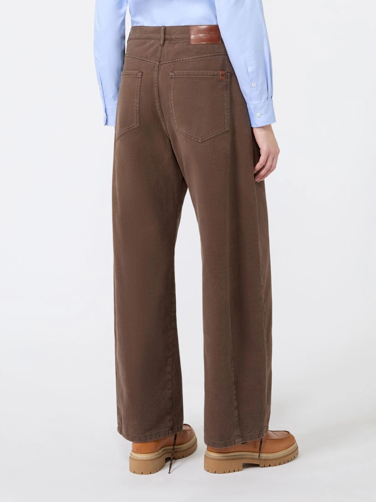 Pantalone in drill di cotone - MARRONE<BR/> WKDORDINE 003 WEEKEND