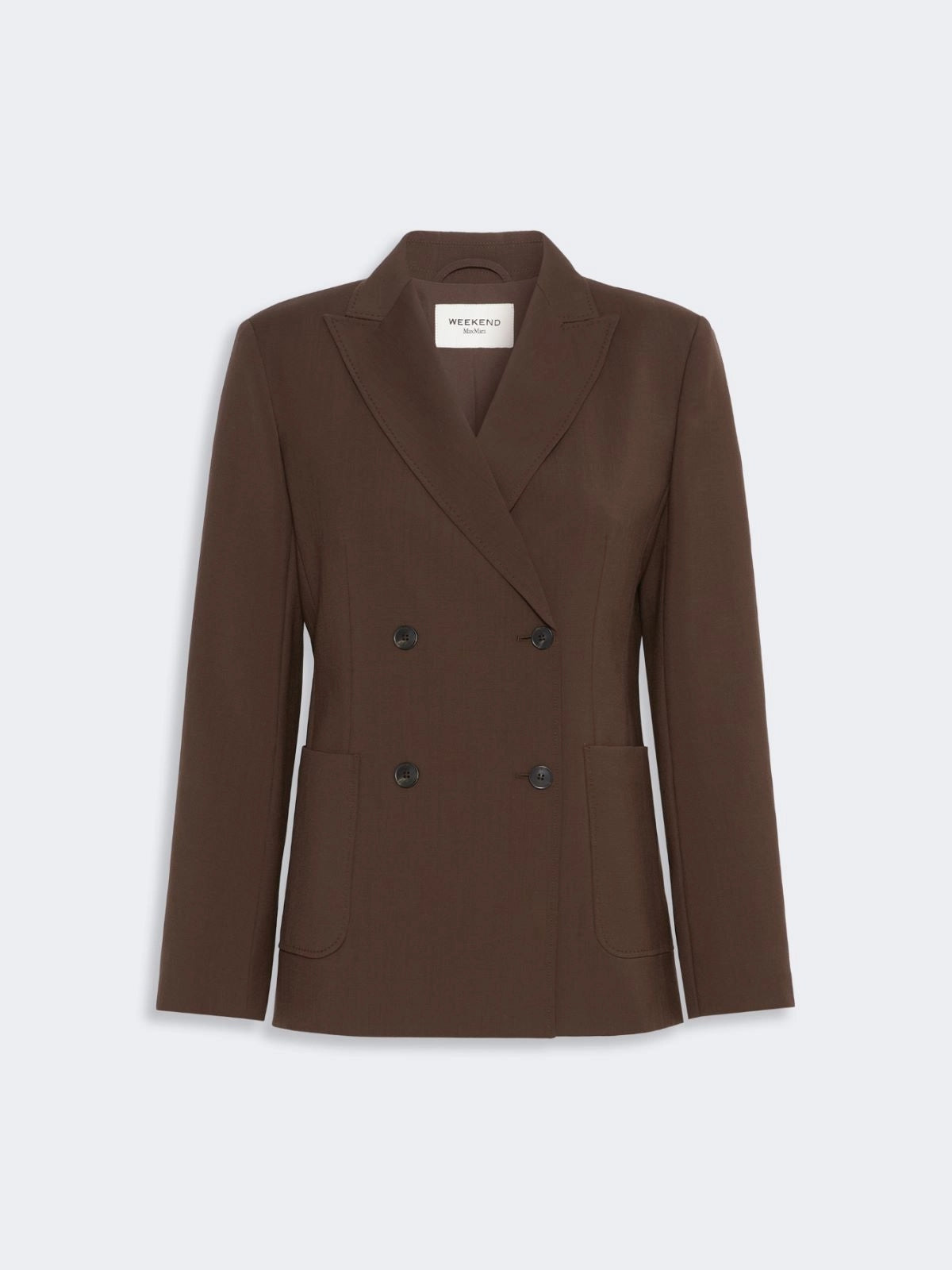 Blazer in tela di lana - MARRONE SCURO<BR/> WKDORNATI 013 WEEKEND