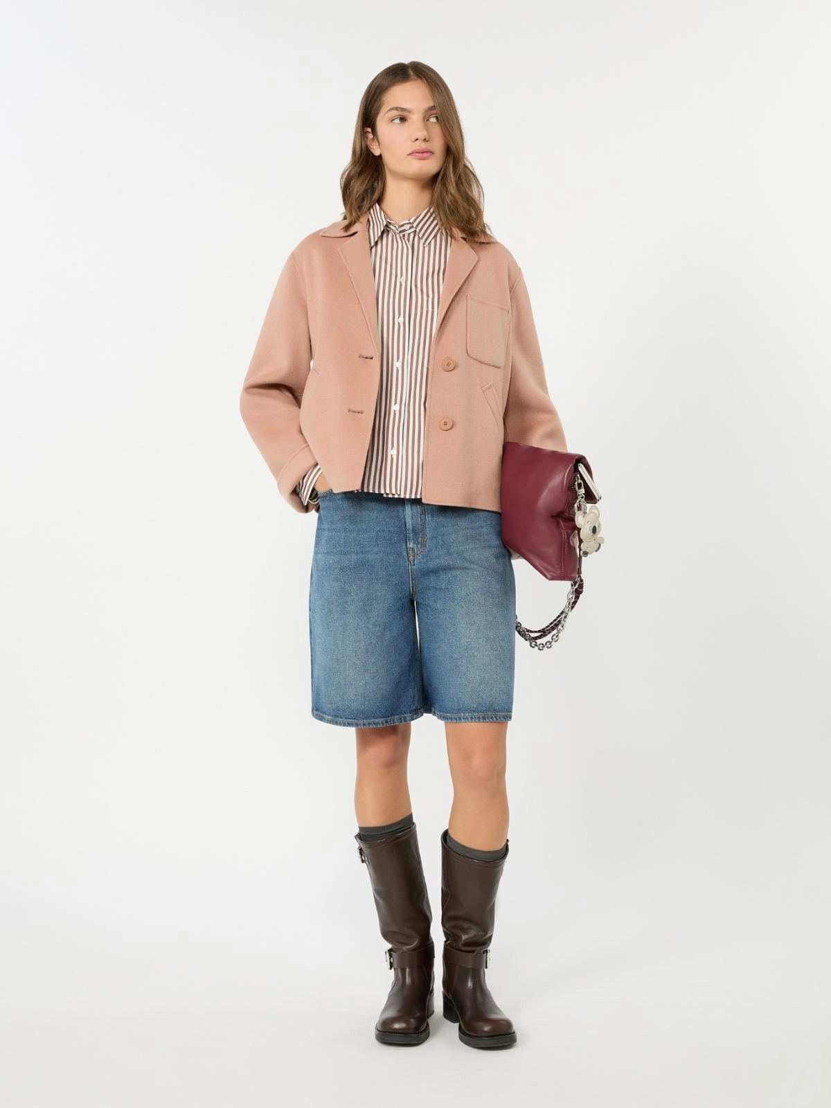 WEEKEND Camicia in popeline di cotone - TERRACOTTA<BR/> WKDPANETTO 004 WEEKEND